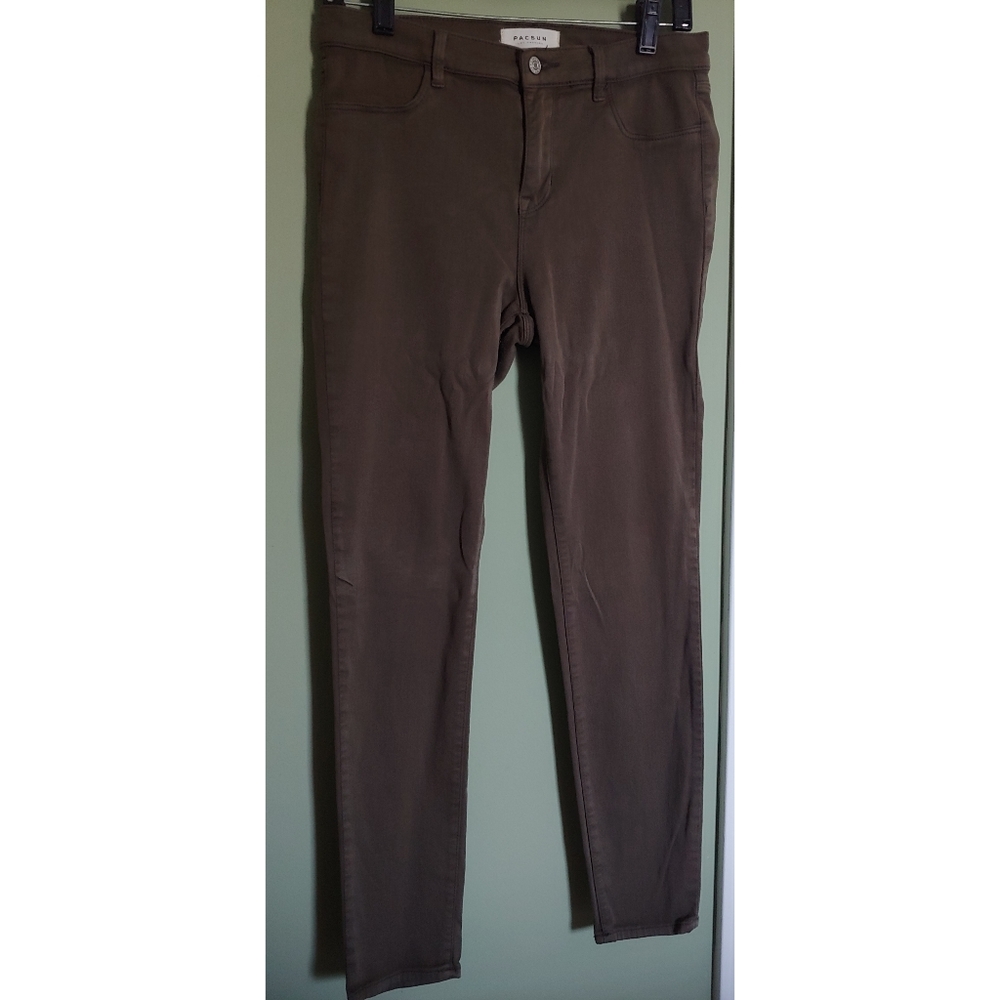Size 28 Dark Green Jeggings pac sun